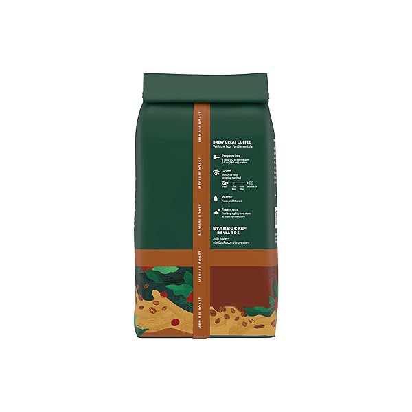 STARBUCKS WHOLE BEAN COFFEE, MEDIUM ROAST COFFEE, HOUSE BLEND, 100% ARABICA, 1 BAG (12 OZ)