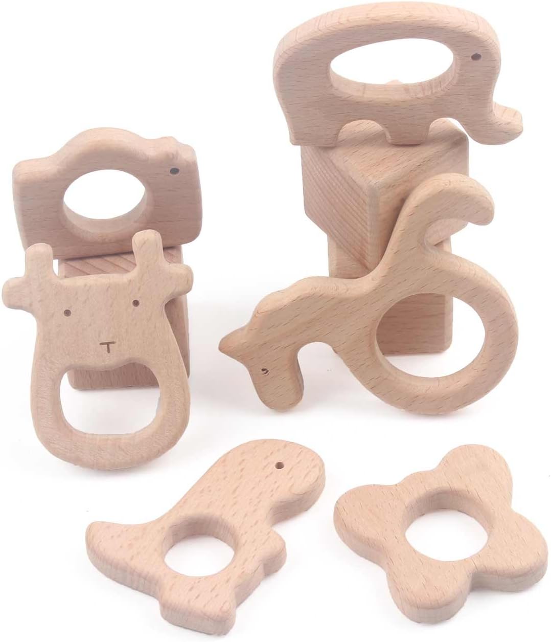 wooden teether shapes