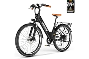 VELECTREC 26" 1000W Motor Peak Electric Bike for Adults,up to 70Miles Removable Battery Ebike,UL Certified Commuter Ebikes for Adults Electric Bicycles with 7-Speed and Adjust Front Suspension