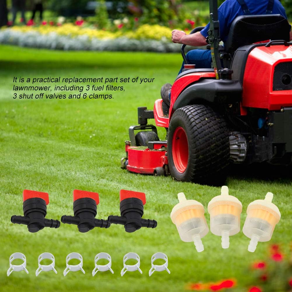 Inline Fuel Filter with Gas Shut Off Valve 1/4 Inch for Lawnmower Garden Tools Brush Cutter Kits - Image 3