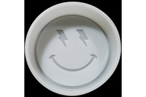 【300+ Design Optional】Fuehbur Ligthening Smiley Face Freshie Mold, Smile Round Silicone Epoxy Resin Molds for Car Freshies, Aroma Beads, Soap Mold, Candle Mold, Pendant Mold-Oven Safe