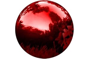 UKCOCO Stainless Steel Gazing Ball 12-inch Polished Mirror Globe Outdoor Garden Centerpiece Decorative Sphe