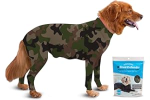 Shed Defender Original Dog Onesie for Dog Shedding, Seen on Shark Tank, Lightweight Breathable, Bodysuit for Dogs, Recovery Suit, Jumpsuit, Dog Body Suit