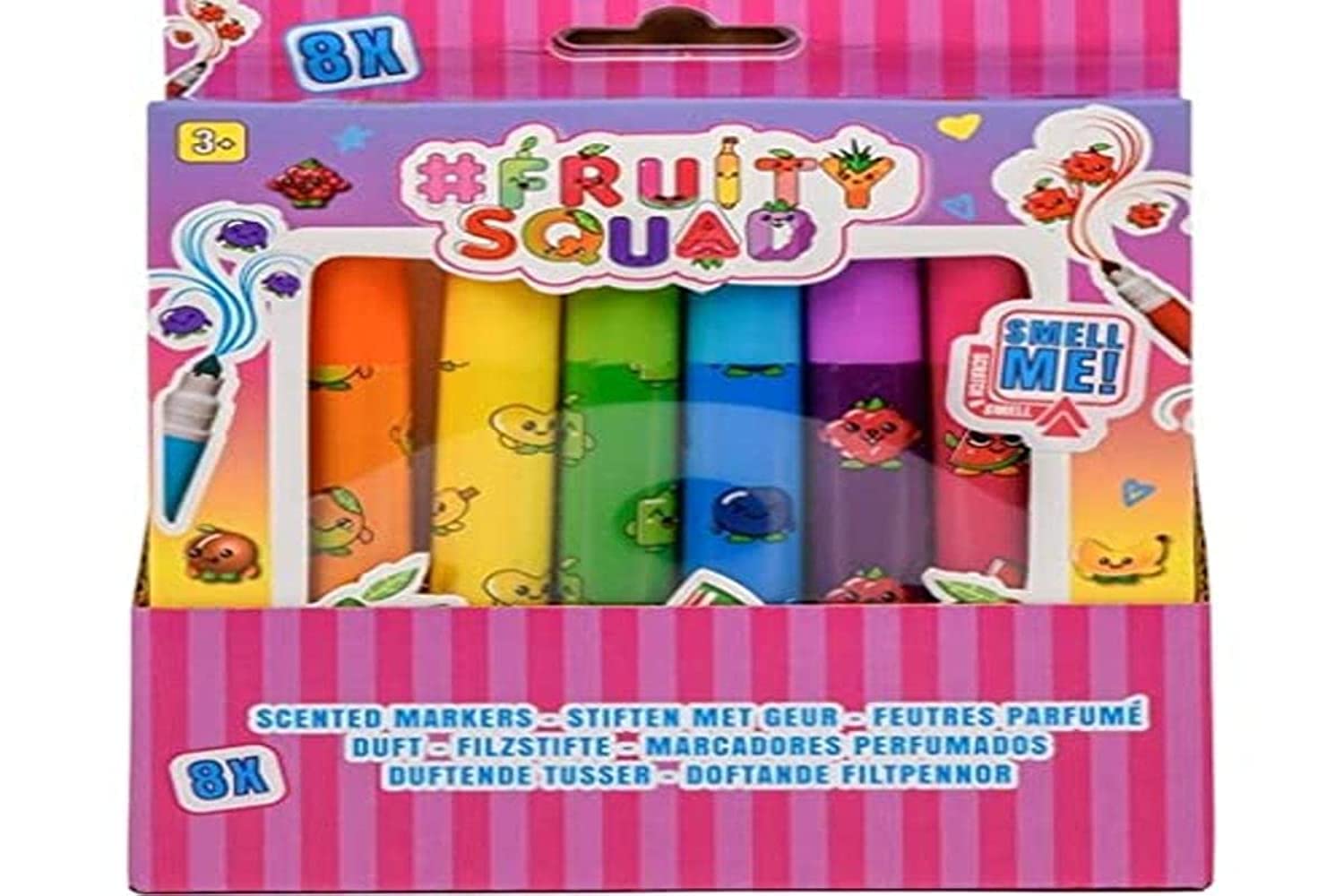 Jouetprive-Fruity Squad Pens Broad Point with Fragrance, 8 pieces.