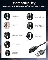 TiMOVO Magnetic USB Charger Cable for YAMAY SW022 AGPTEK LW11 Ticwatch GTX view 2