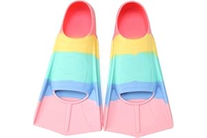 Azuunye Kids Swim Fins, Youth Swimming Flippers for Lap Swimming Training, for Children Girls Boys
