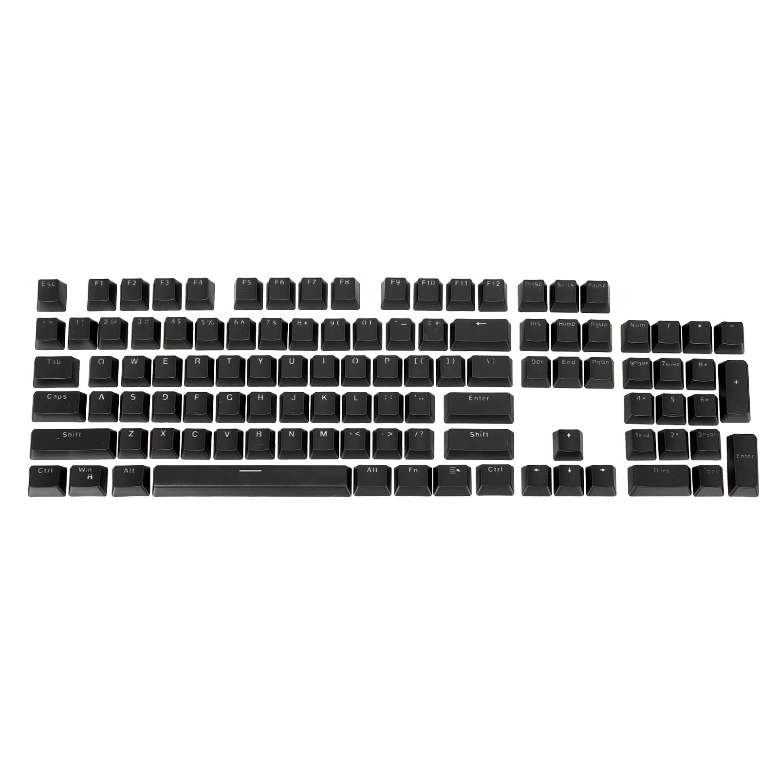 PATIKIL Mechanical Keyboard Keycaps, Universal Keycaps ABS Keyboard Replacement Accessories Symbol Translucent for 68/84/87/104 Keys, Black