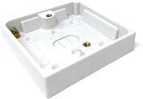 Drut 1 Gang Surface Mount Back Box Pattress Box 16mm x 85mm x 85mm White 1pc view 3