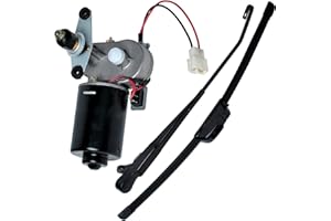 Wadoy UTV Windshield Wiper Motor Kit 12V Compatible with Polaris Ranger RZR 800/900 / 1000, Electric 90 Degree Windshield Wiper Motor & Universal Power UTV Windshield Kit 16" Wiper Blade 1 PACK