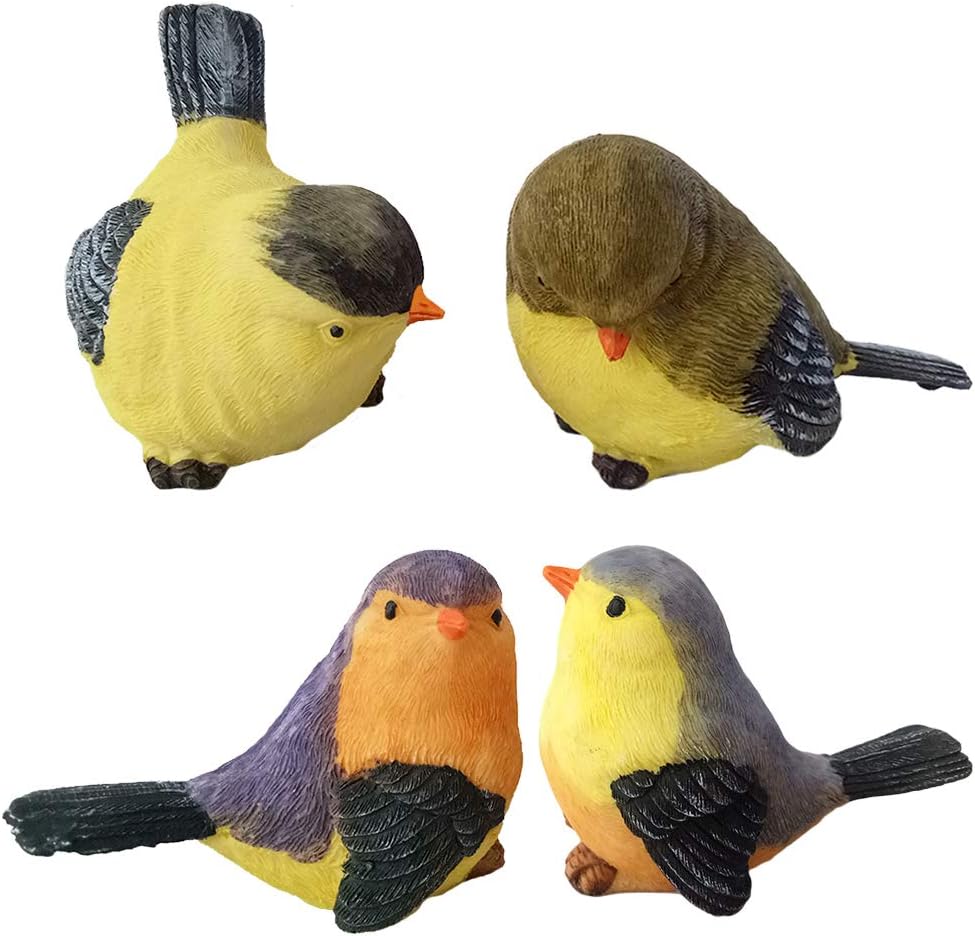 EQLEF Garden Ornaments Animals for Outdoor, Set of 4 Funny Garden