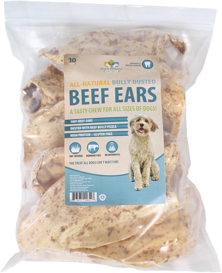 Pet's Choice Pharmaceuticals Cow Ear, Bully Stick Dusted