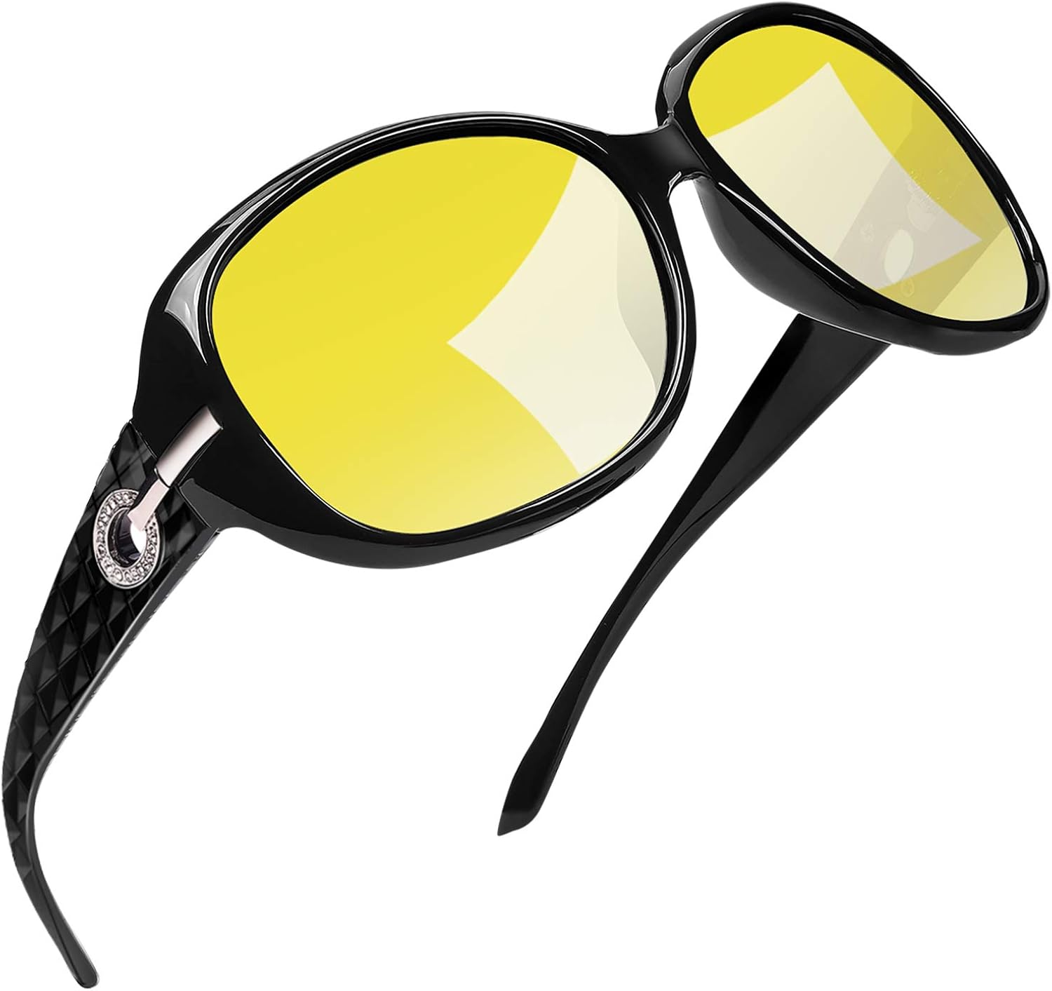 Joopin Night Driving Glasses for Women, Fashion Oversized Frame Anti