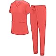 Natural Uniforms Womens Essential Cool Stretch Jogger Scrub Set with Regular and Petite Sizes