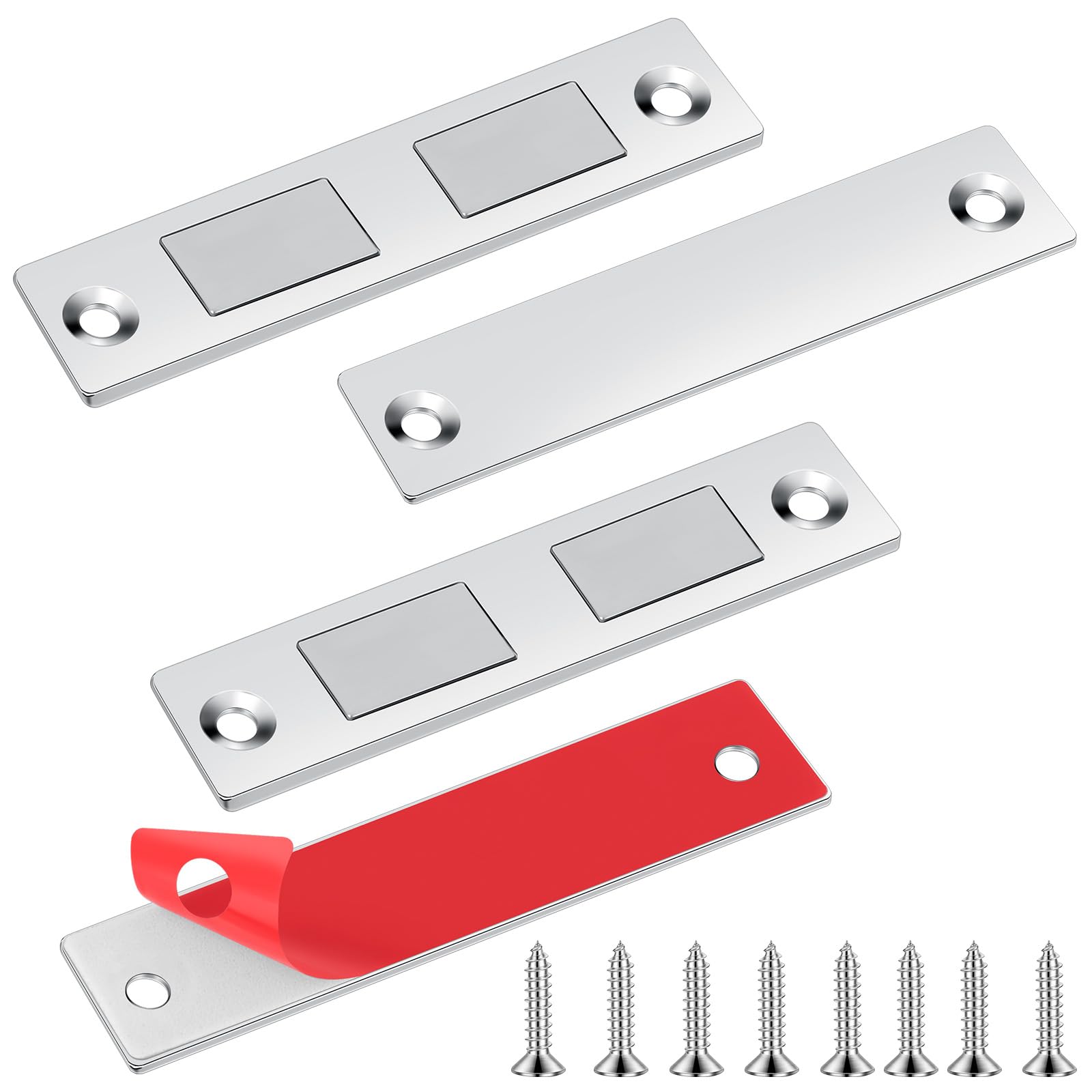 Romon Cabinet Magnetic Catch-2Pcs Catch, Silver, Silber-2 Stück
