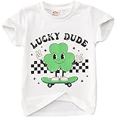 GLIGLITTR Lucky Dude T-Shirt Toddler Boys Girls St Patricks Day Shirt Shamrock Outfits Clover Irish Short Sleeve Tees Tops