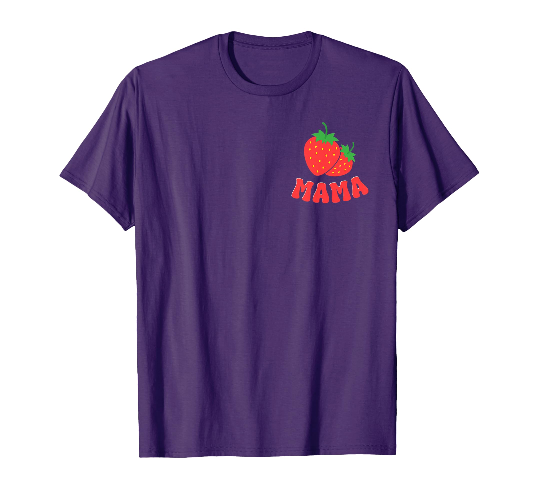 View 1 of (BLACK) **Mama of The Berry Sweet One Strawberry First Birthday Pocket T-Shirt(BLACK)