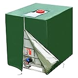 Green Zipper IBC Tote Cover 275 Gallon Outdoor Rain