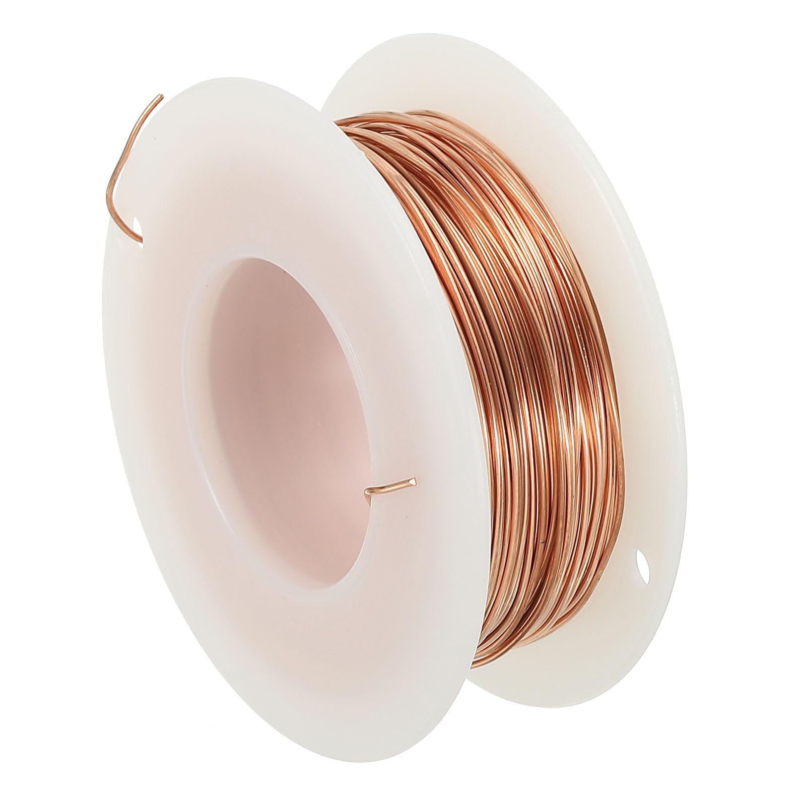 PATIKIL 89.89 Feet Solid Bare Copper Wire,22 Gauge 99.9% Pure Copper Wire 0.6mm Soft Beading Wire Metal Plant Stem Ties for Jewelry Craft (27.4m)