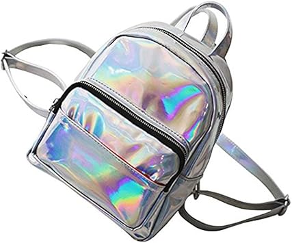 mini backpack holographic