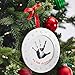 Lil Peach My First Christmas Baby’s Print Ornament, Newborn Handprint Or Footprint Making Kit, Baby Holiday Christmas Tree Keepsake Ornament, Included No-Mess Clean Touch Ink Pad, Silver Stars