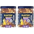 PLANTERS Salted Mixed Nuts, Party Snacks, Plant-Based Protein, 27 Oz Canister (Pack of 2)