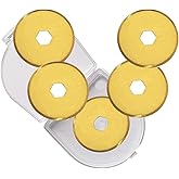 18mm Rotary Cutter Blades 5-Pack Replacement Blades Fits Fiskars, OLFA for Quilting Scrapbooking Sewing Arts &amp; Crafts Sharp and Durable Cutter Blade