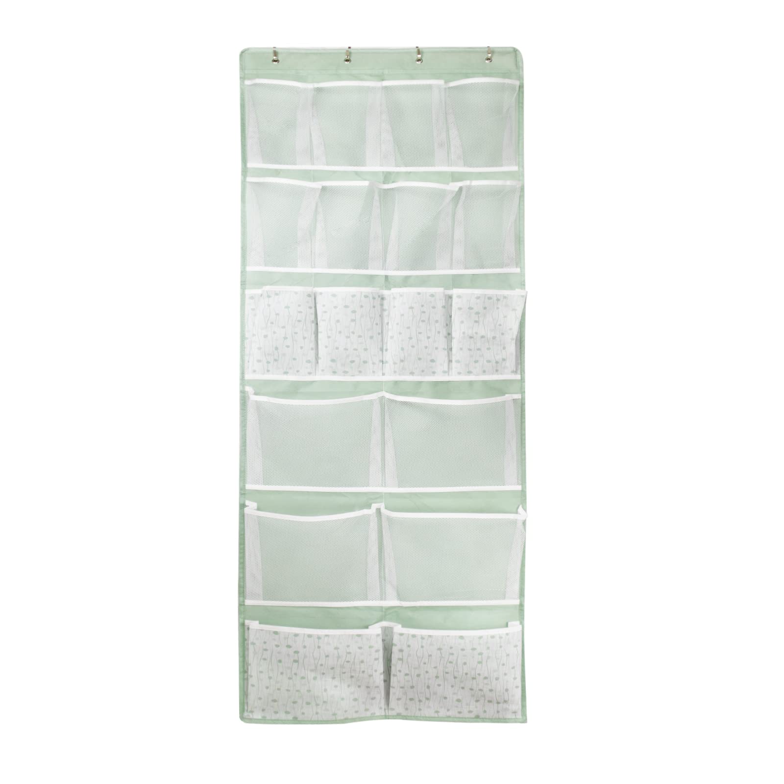 18 Pockets Over Door Storage Organiser,Back of Door Hanging Pocket for Shoes,Sock,Underwear,Hat,Handbag,Cleaning Supply,Toiletry,Behind Door Storage of Dorm,Bedroom,Bathroom,Entryway,Storeroom,Nursery