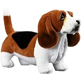 Nohito 12'' Lifelike French Basset Hound Stuffed Animal Brown Dog Plush Toy | Realistic, Soft Stuffed, Cuddly, Squishy, Dog, Animals, Plushie Doll, Puppy