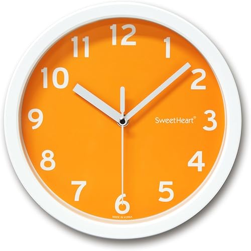 Decowall Silent Smoothie Wall Clock Orange