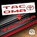 (Gloss Red) Sill Protector Insert Letters Logo Set Vinyl Decals for 4 Doors TOYOTA TACOMA 2016 2017 2018