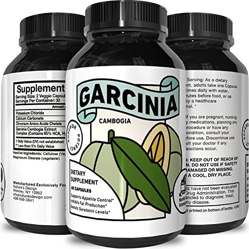 Potent & Pure Garcinia Cambogia For Men And Women - Appetite Suppressant - Workout Enhancer - Weight Loss Supplements For Men and Women - Garcinia Cambogia 95 HCA - Boost Focus Energy