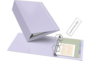 Ospelelf Leather Mini Binder Vintage Hardcover 2 Inch Rings, Professional Small 3 Ring Binders Organizer Suitable for 5.5" x 