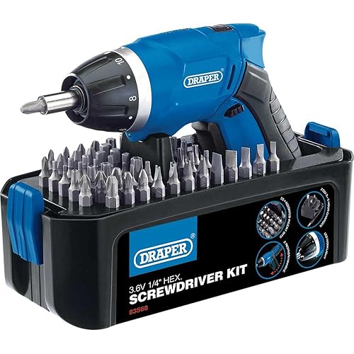 Draper 83568 Storm Force Cordless Li-Ion Screwdriver Kit (3.6V) - Multicoloured