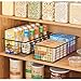 mDesign Metal Wire Food Storage Basket Organizer with Handles for Organizing Kitchen Cabinets, Pantry Shelf, Bathroom, Laundry Room, Closets, Garage - Omni Collection - 2 Pack - Bronze