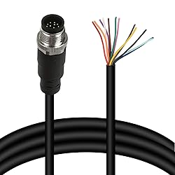 M12 12 Pins Male Connector Cables, Waterproof IP67