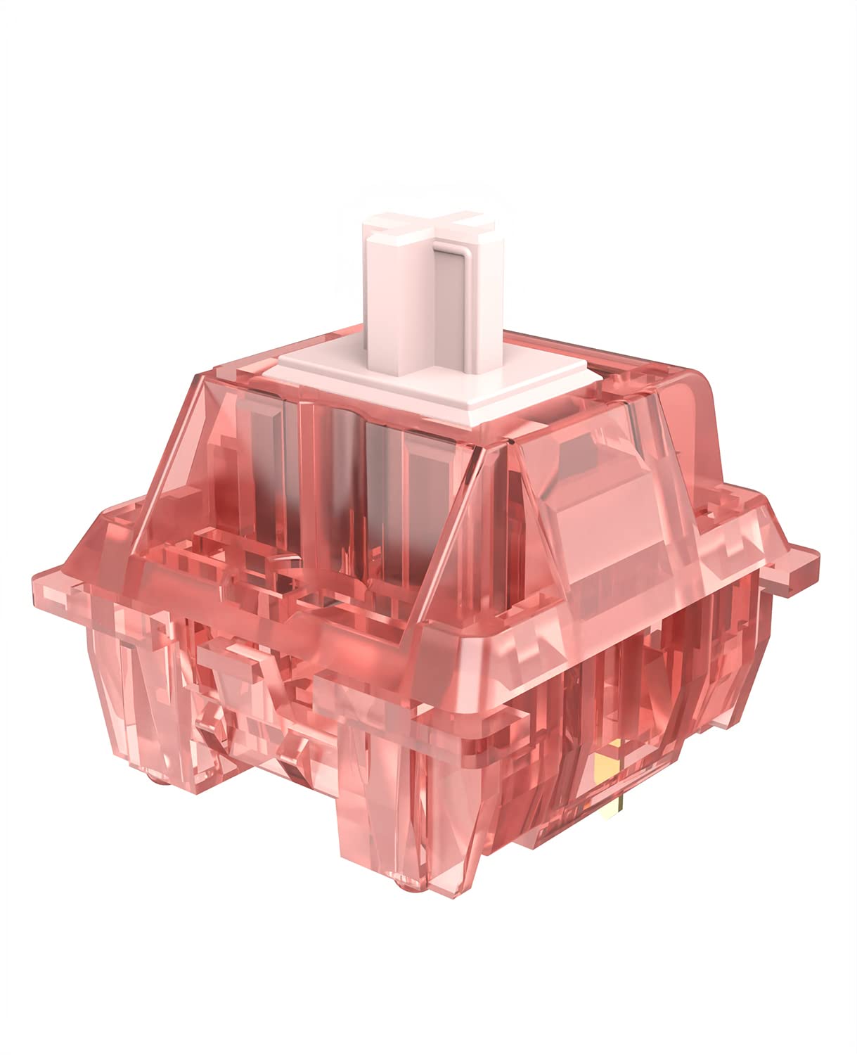 MAGIC-REFINER Diced Fruit Peach Switch, Pre-Lubed Linear Switches for Mechanical Keyboard, 3 Pin 40gf, Transparent Cover, North Facing SMD LED, MX Switches for DIY Kit/Gaming Keyboard (45+1 PCs) — image 1