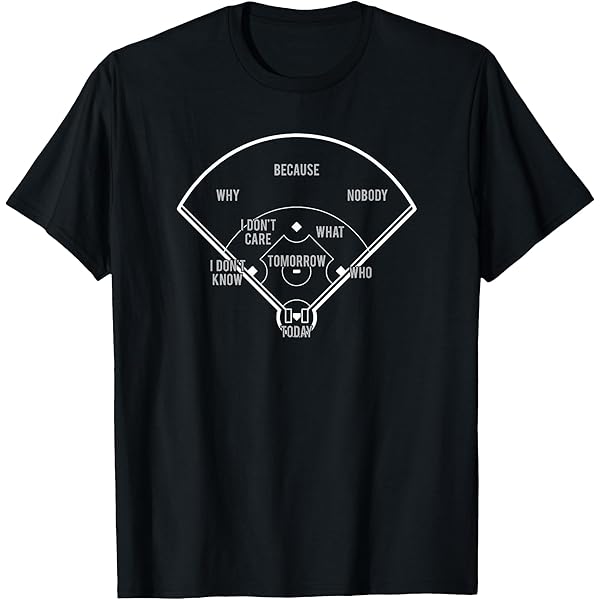 Amazon.com: Who's On First Funny Baseball Diagram Unisex T-Shirt