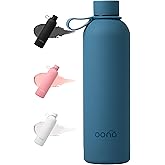 OONA Insulated Water Bottle 25 oz, BPA-Free Stainless Steel Water Bottle, Leak-Proof with Carrying Loop, Double Wall Vacuum Insulation, Stays Hot or Cold for 12 Hours, Travel Friendly (Midnight Blue)