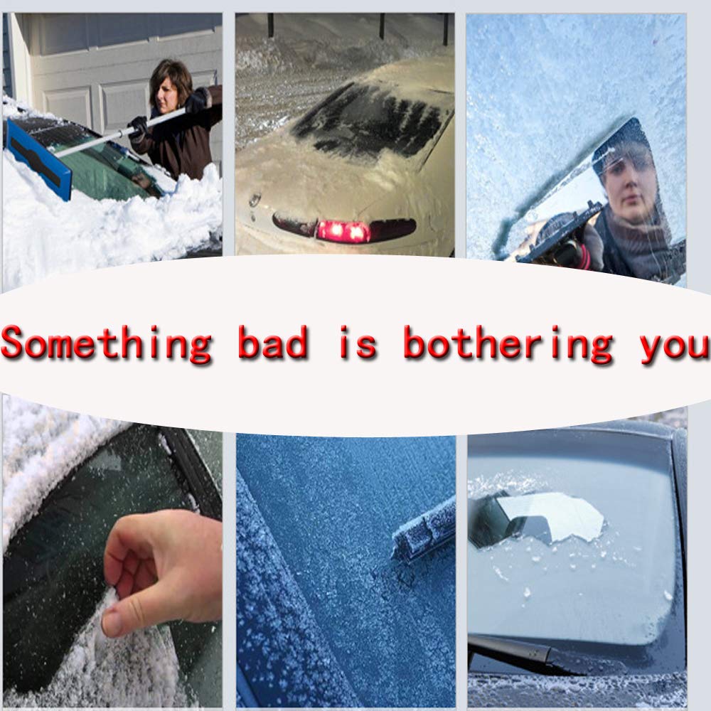 JZCreater Windshield Sun Shade & Snow Cover Protector, All Weather Car Front Windscreen Ice Frost Guard Covers,4-Layer Ultra Durable Waterproof Car Cover Fits Most of Car & SUV 72\