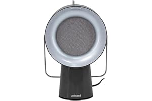 AirHood Wired Range Hood | Portable Kitchen Exhaust Fan with 2 Activated Charcoal Air Filter & Stainless-steel Oil Filter | Easy to Clean - Ideal for Indoor Cooktop Use (Space Black)