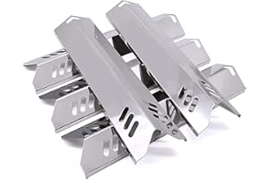 Criditpid Barbeque Heat Shields Replacment for Dyna-Glo DGF510SBP, DGF493BNP, Stainless Steel Heat Plates for Backyard Grill 