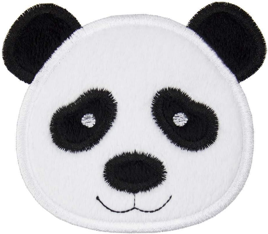 Mixed Media - Panda Bear Applique Patch your choice of sew on or iron on patch