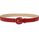 WHIPPY Women's Leather Belts for Jeans Pants Dress Black Leather Belts for Women Casual Fashion Ladies Waist Belts