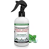 Powermint 8 Oz Peppermint Oil Rodent Vehicle Protection Spray - for Vehicle Engines and Interiors - Cars, Trucks, RVs, and Boats