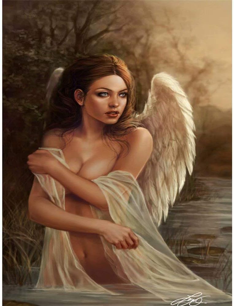 Amazon Com Diy Diamond 5d Paintings Rhinestone Pasted Diy Nude Naked Angel Painting 24x31 Inch 60x80 Cm