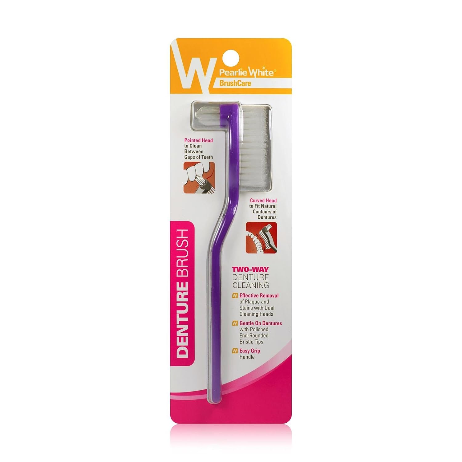 Pearlie White Denture Brush, Pack of 3 : Beauty