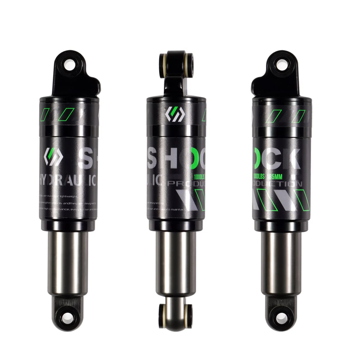 Chooee Mountain Bike Rear Shock absorber Rear Oil MTB Damper 120mm/125mm/150mm/165mm/185mm/190mm/200mm Bicycle Rear Damper 185mmx1000lbs