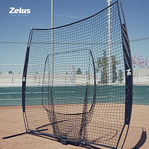 ZELUS 7 x 7 Baseball and Softball Practice Net, Portable Hitting