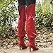 Women’s Thigh High Boots | Ladies Fashion Plus Size Wide Width Faux Leather Over The Knee Boot | Stylish Pointed Toe Stiletto Heel Booties Shoes with Drawstringthumb 4