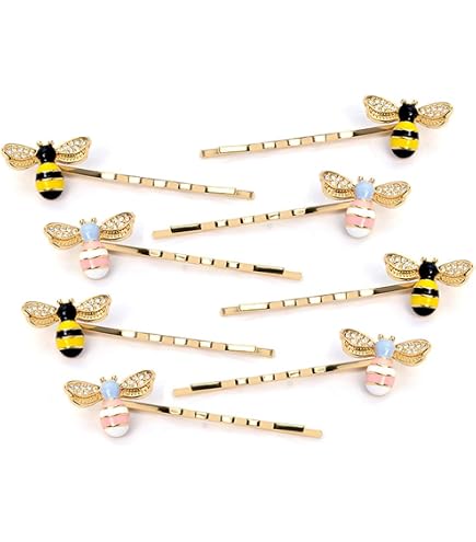 Amazon.com : Vpang 10 Pcs Metal Cute Honeybee Hairpins  display picture 3